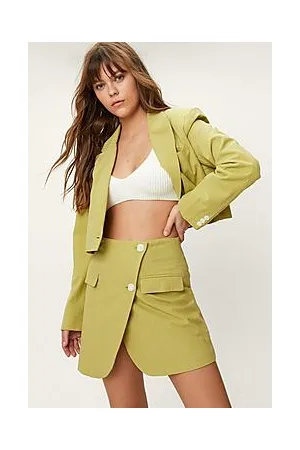 Boohoo Cotton Fitted Mini Pelmet Skirt