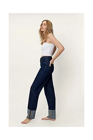 Boohoo Turn Up Cuff Boyfriend Jeans