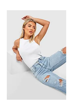 Boohoo Cut To The Chase High-waisted Mom Jeans