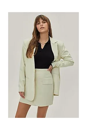 Boohoo High Waisted Asymmetric Mini Skirt