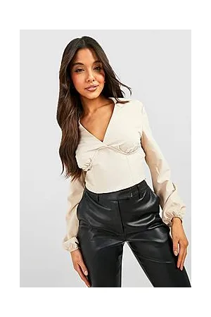 Boohoo Corset Cropped Shirt