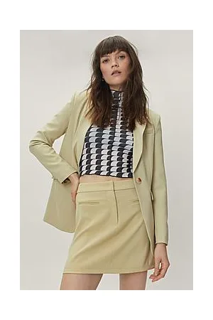 Boohoo High Waisted Tailored Mini Skirt