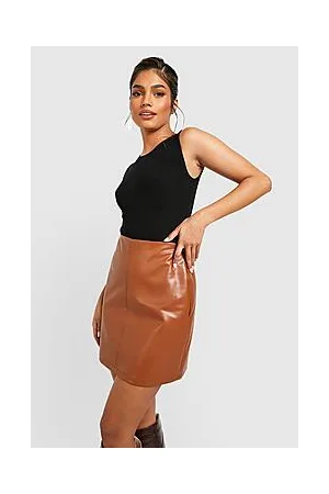Boohoo Mix & Match Leather Look Mini Skirt