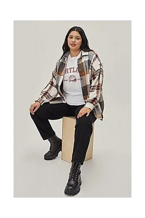 Boohoo Plus Size Organic Denim Mom Jeans