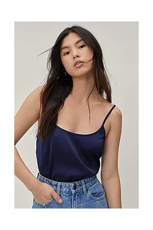 Boohoo Hammered Satin Cami Top