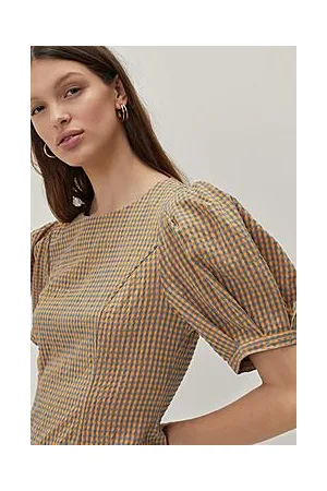 Boohoo Gingham Print Fitted Mini Dress