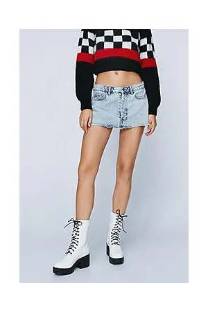 Boohoo Patent Faux Leather Hiker Lace Up Boots