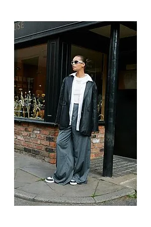 Boohoo Outta The Way Plus Faux Leather Blazer