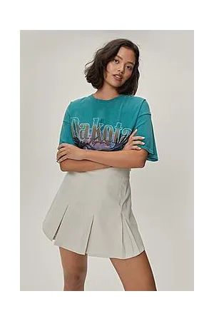 Boohoo Petite High Waisted Pleated Mini Skirt