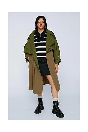 Boohoo Back To Mac Oversized Plus Trench Coat
