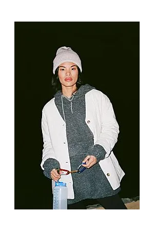 Boohoo Long Sleeve Button Down Quilted Cotton Jacket