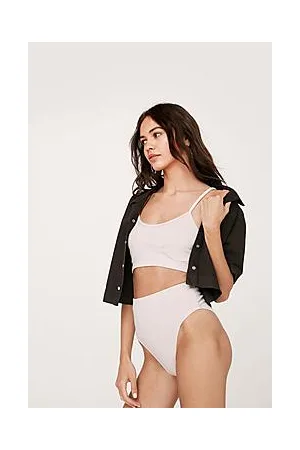 Boohoo Recycled Ribbed Bralette And Panty Set