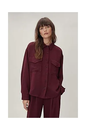 Boohoo Oversized Flap Pocket Button Down Shirt