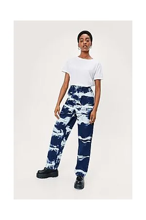 Boohoo Organic Marble Wash Straight Leg Jean