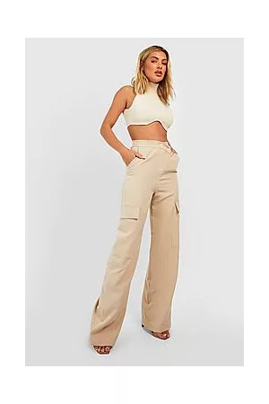 Boohoo Asymmetric Waist Relax Fit Tailored Cargo Trousers