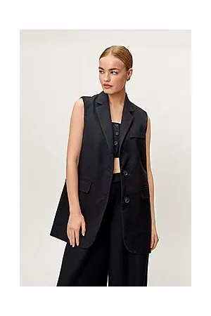 Boohoo Oversized Tailored Longline Single Breasted Vest