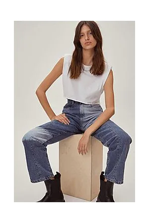 Boohoo Organic Patchwork Mom Jean