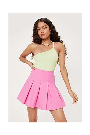 Boohoo Petite High Waisted Pleated Mini Skirt