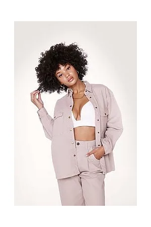 Boohoo Organic Denim Pocket Oversized Shirt
