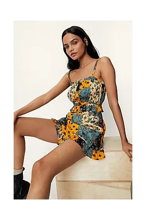 Boohoo Patchwork Print Cropped Cami Top