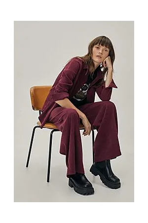 Boohoo Cord Wide Leg Coord Trouser