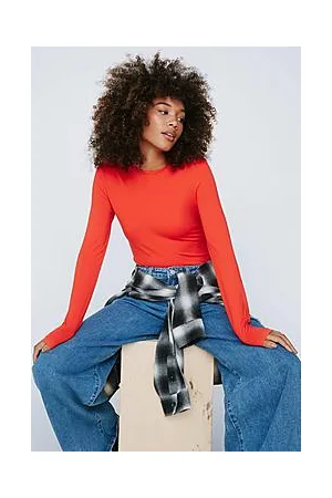 Boohoo Crew Neck Long Sleeve Top