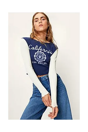 Boohoo California Graphic Rib Long Sleeve Top