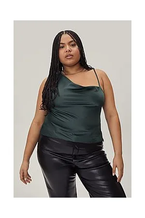 Boohoo Plus Size Asymmetric Cowl Cami Top