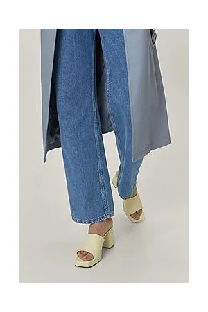 Boohoo Pu Platform Square Toe Mules