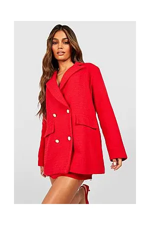 Boohoo Premium Boucle Tailored Blazer