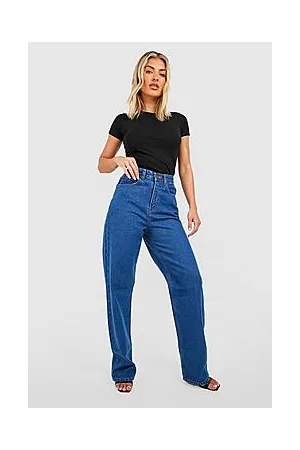 Boohoo Organic High Waisted Straight Leg Jeans