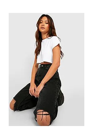 Boohoo Petite Basic Short Sleeve Crop Top