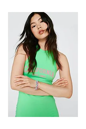Boohoo California Graphic Racer Bodycon Dress