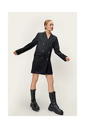Boohoo Double Breasted Oversized Mini Blazer Dress