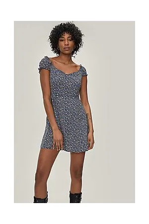 Boohoo Ditsy Floral Print Mini Tea Dress