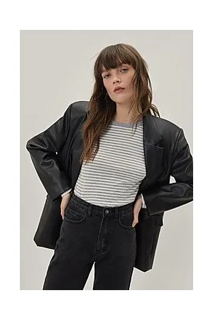 Boohoo Stripe Contrast Ringer Long Sleeve T-shirt