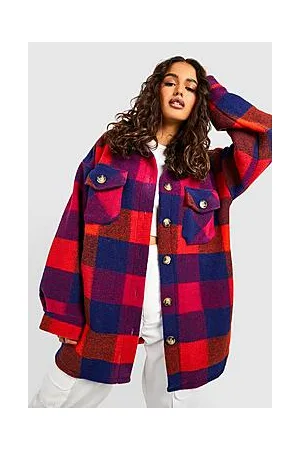 Boohoo Bright Check Shacket
