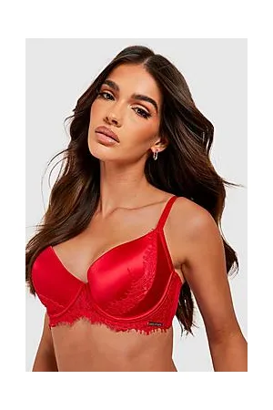 Boohoo Satin & Lace Fuller Bust Bra