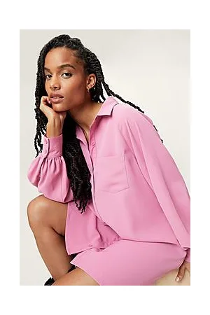 Boohoo Petite Twill Mini Shirt Dress