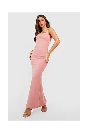 Boohoo Corset Detail Cut Out Maxi Dress