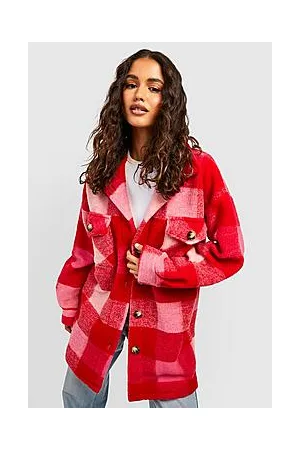 Boohoo Bright Check Shacket