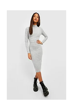 Boohoo Roll Neck Long Sleeve Bodycon Dress