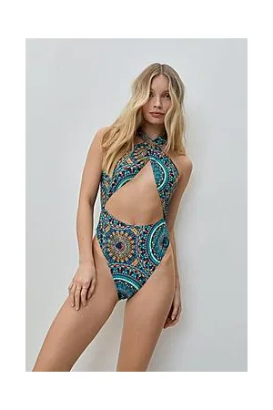 Bright Floral Strappy Tie Swimsuit