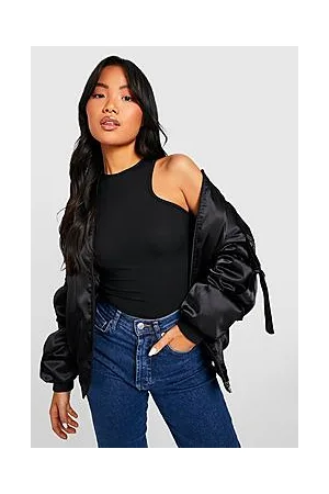 Boohoo Petite Basic Rib Racer Bodysuit