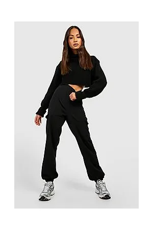 Boohoo High Waisted Crepe Cargo Joggers