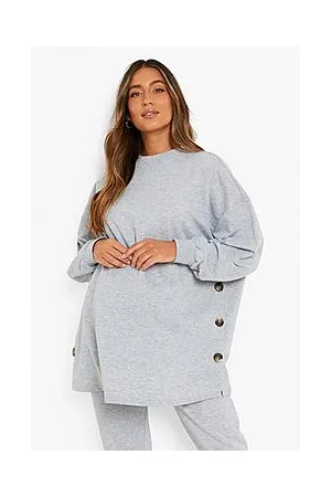 Boohoo Maternity Side Button Nursing Sweatshirt