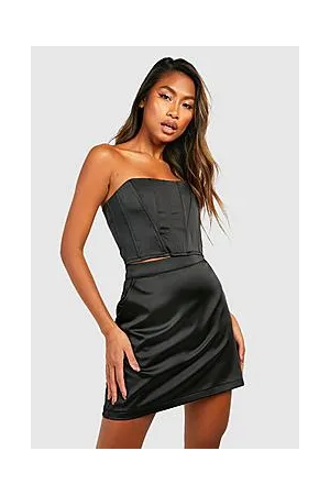 Boohoo Premium Satin Bandeau Corset