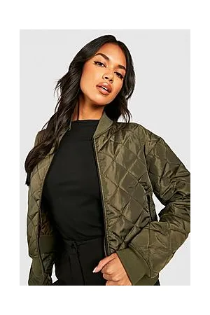 Boohoo Diamond Quilted Bomber Jacket