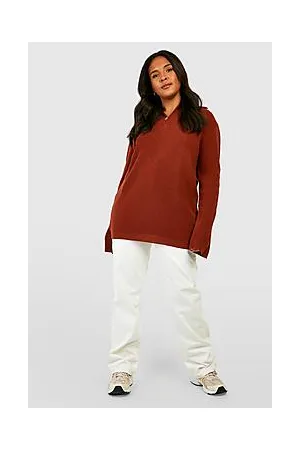 Boohoo Plus Knitted Half Zip Split Sleeve Jumper