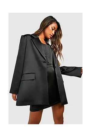 Boohoo Premium Satin Single Breasted Blazer